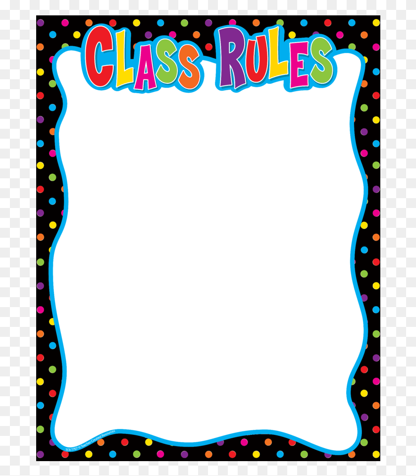 696x901 Class Rules Chart Image Classroom Posters Clipart, Texture, Text, Polka Dot HD PNG Download