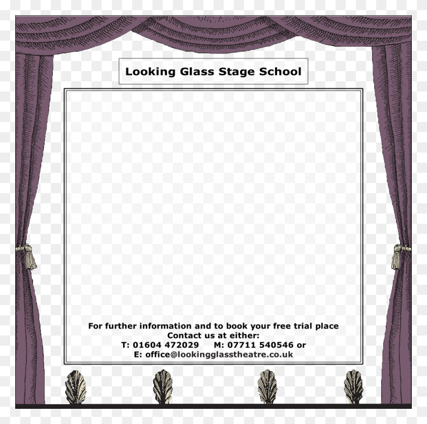 960x953 Classes Run Throughout The Week On The Following Days Looking Glass Theatre Northampton Logo, Text, Curtain HD PNG Download