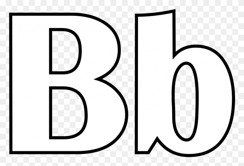 978x641 Classic Alphabet B At Coloring Pages For Kids Boys Circle, Number, Symbol, Text HD PNG Download