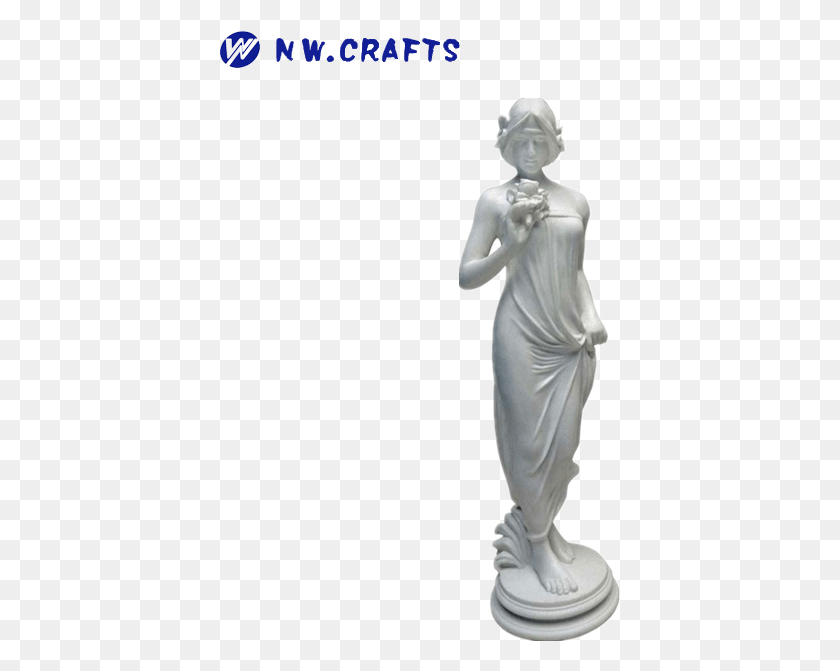 401x611 Classic Art Sculpture Crafts French Romance Resin White Nymph Statue, Figurine, Person HD PNG Download