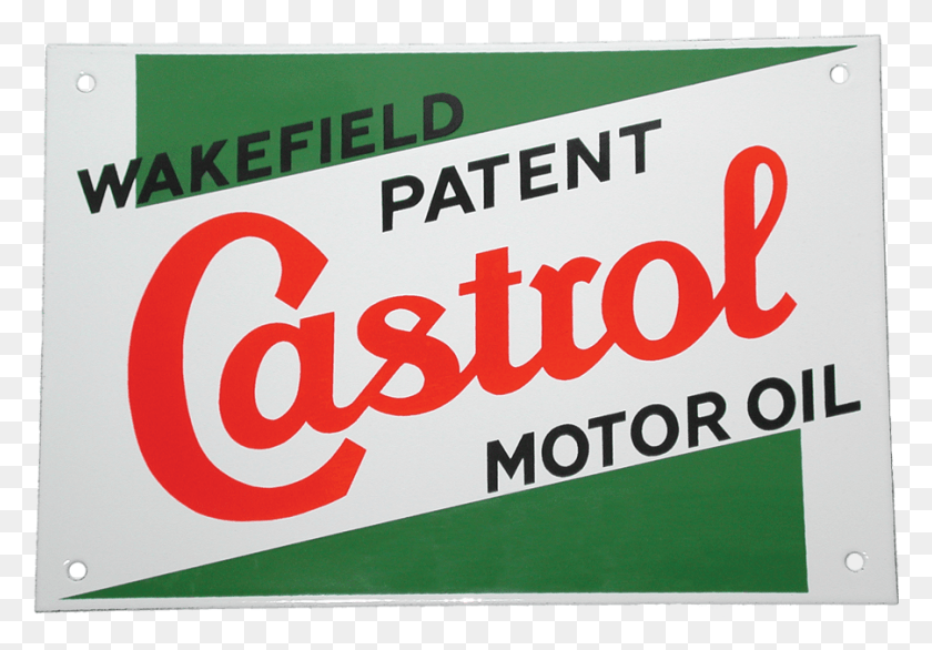 901x608 Classic Enamel Sign Glass Coated Heavy Duty Enamel Castrol, Beverage, Drink, Text HD PNG Download