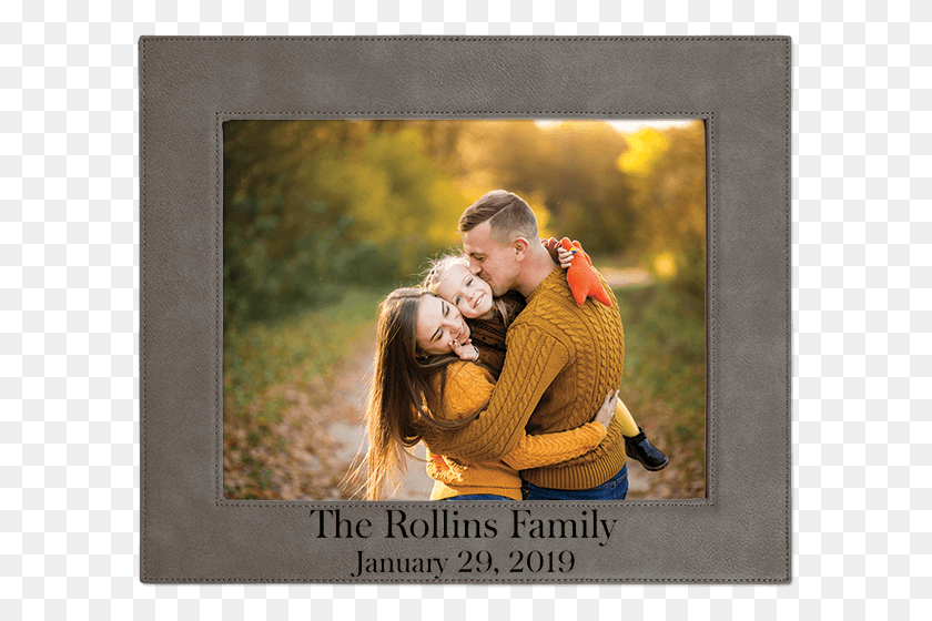593x500 Classic Family Large Leatherette Desk Frametitle Family Photo Desk Frames, Person, Human, Hug HD PNG Download