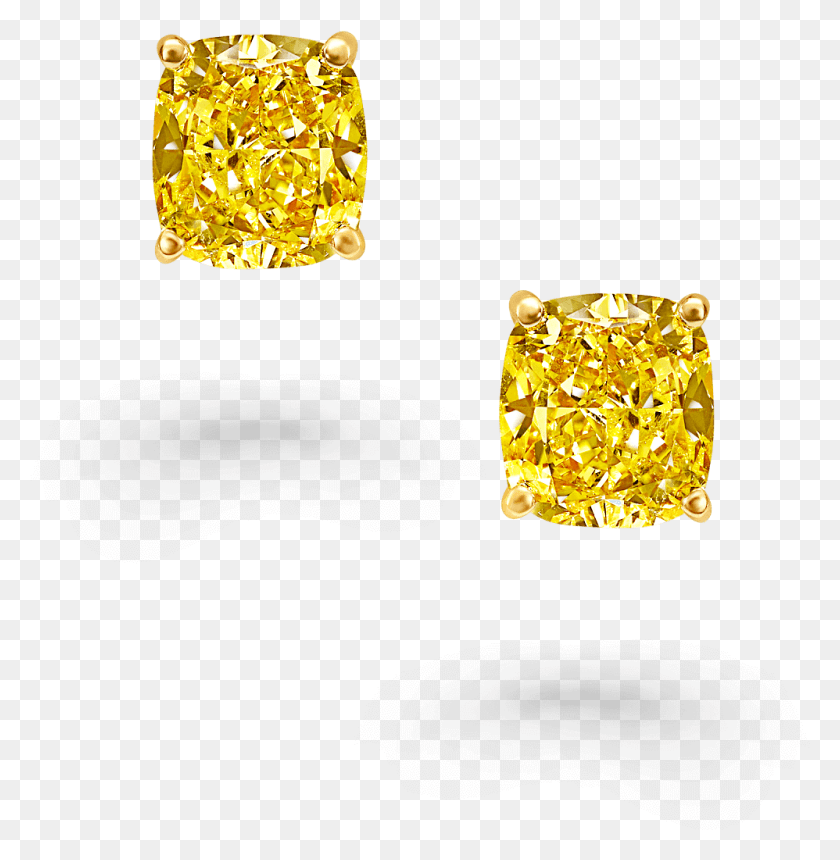 998x1024 Classic Graff Cushion Cut Yellow Diamond Stud Earrings Cushion Cut Yellow Diamond Earrings, Gemstone, Jewelry, Accessories HD PNG Download