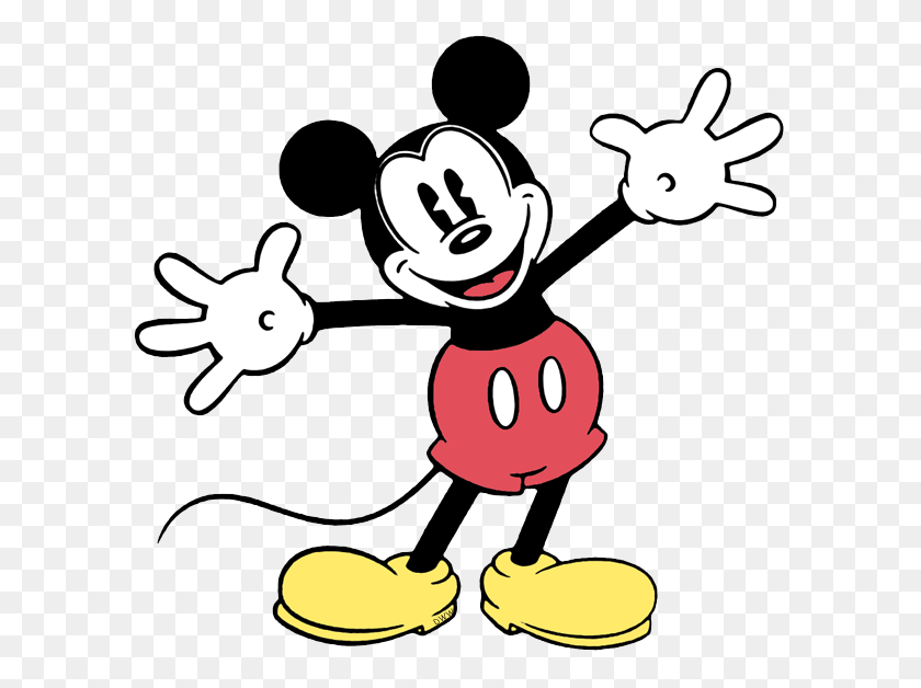 599x568 Descargar Png Clásico Mickey Mouse Clip Art Clásico Mickey Mouse Para Colorear, Artista, Plantilla, Malabares Hd Png