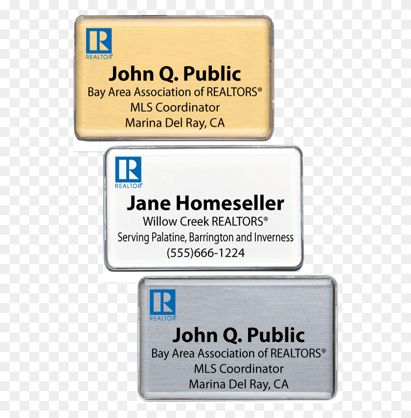 543x795 Classic Name Badge Realtor Badges, Text, Label, Rubber Eraser HD PNG Download