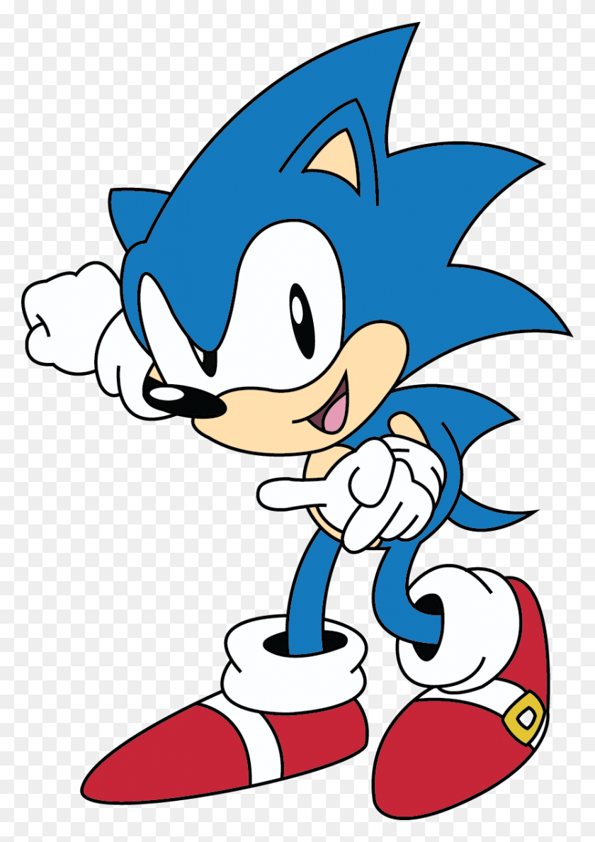 833x1205 Descargar Png Classic Sonic The Hedgehog, Gráficos, Texto Hd Png