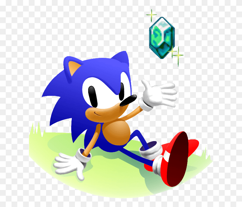 639x659 Classic Sonic With Emerald, Elf, Toy, Graphics HD PNG Download