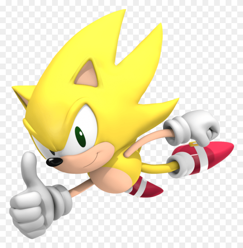 881x903 Classic Super Sonic, Toy, Angry Birds, Rattle HD PNG Download