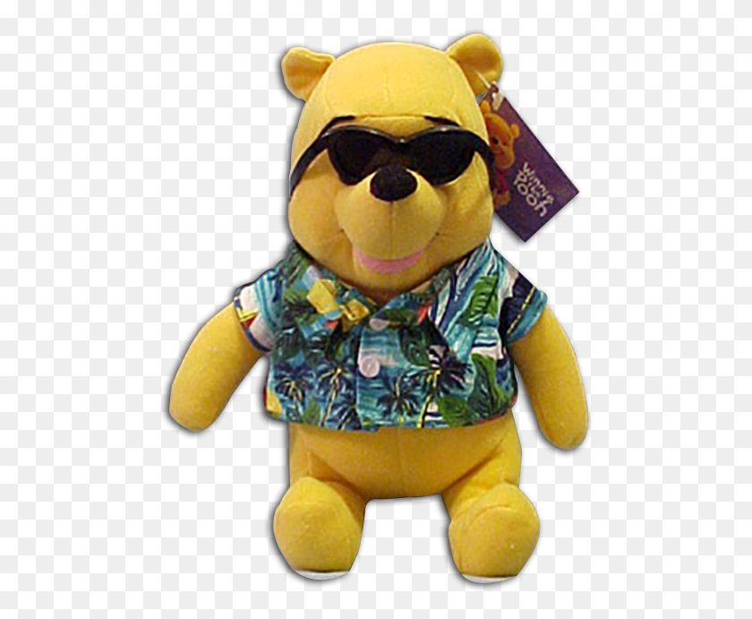 486x631 Classic Winnie The Pooh Stuffed Toys Winnie The Pooh Wearing Sunglasses, Plush, Toy, Person HD PNG Download