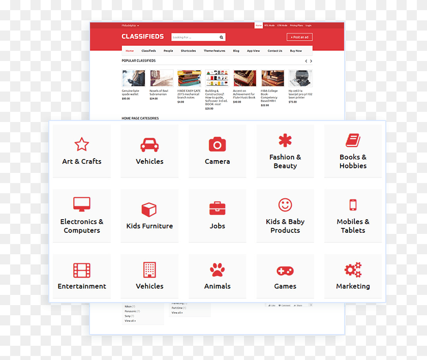 696x648 Classifieds Wordpress Theme Classifieds Icons, File, Computer, Electronics HD PNG Download
