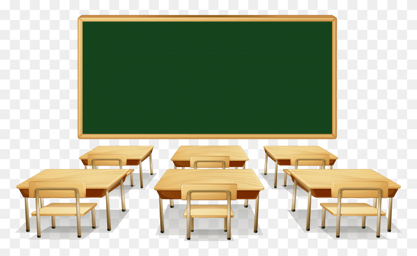5984x3494 Classroom Clipart, Chair, Furniture, School HD PNG Download
