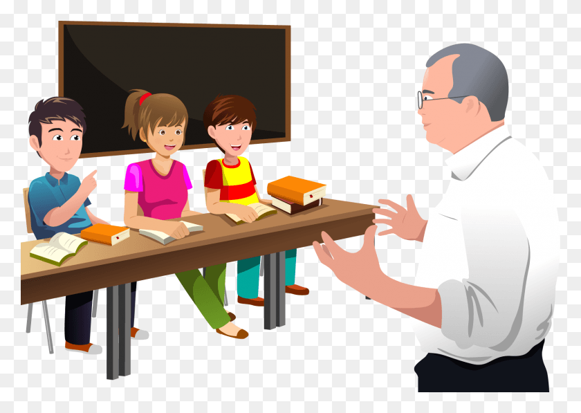 1666x1147 Classroom Lectures Professor Student The Teacher Clipart Teacher Teaching Students, Person, Human, Female HD PNG Download