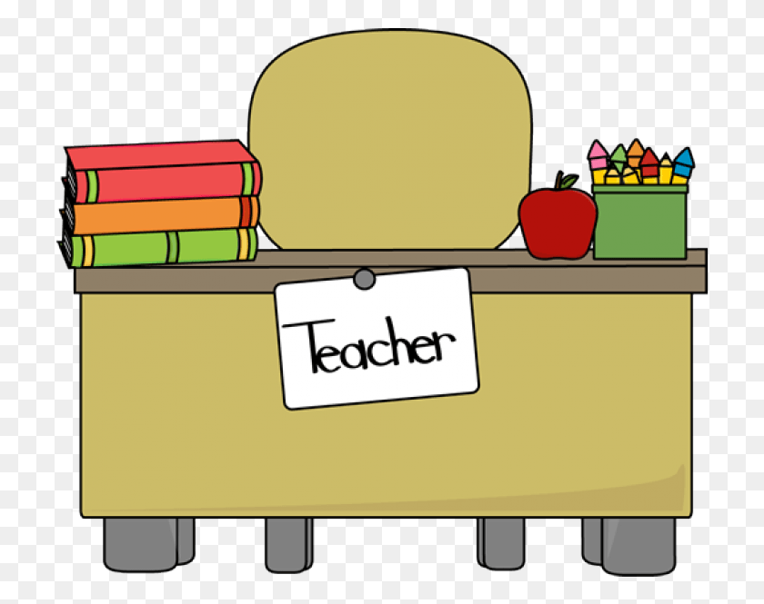 718x605 Classroom Table Clipart Teacher Desk Clipart Teachers Desk Clipart, Clothing, Apparel, Shop HD PNG Download