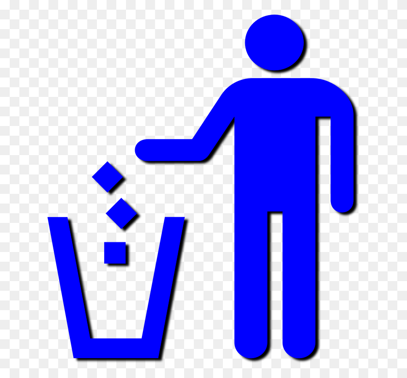 644x720 Classroom Trash Can Clipart Throw Away Trash Sign, Symbol, Logo, Trademark HD PNG Download