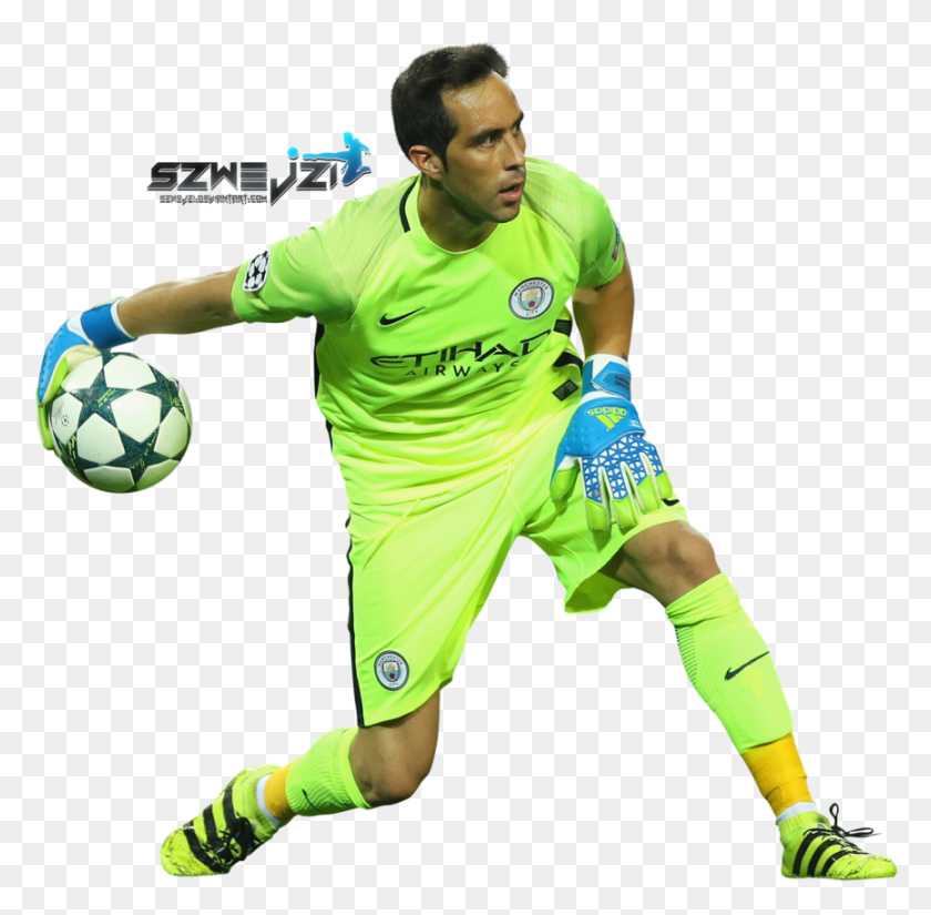 866x850 Claudio Bravo Manchester City Render, Person, Human, Soccer Ball HD PNG Download