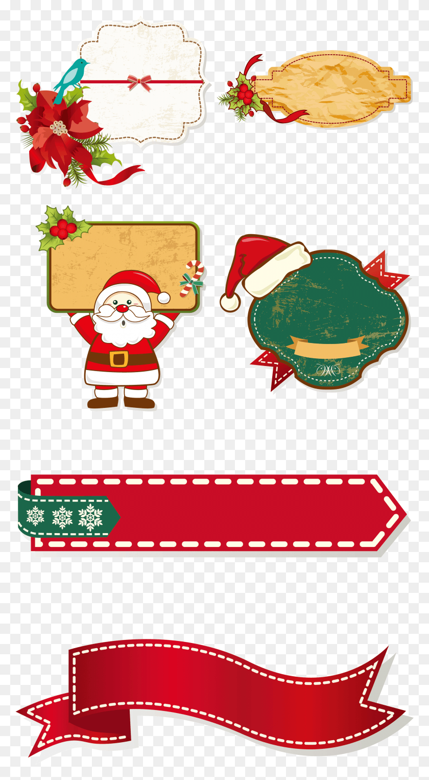2159x4058 Claus Christmas Decoration Cartoon Collection Santa Claus Borders Christmas, Super Mario HD PNG Download