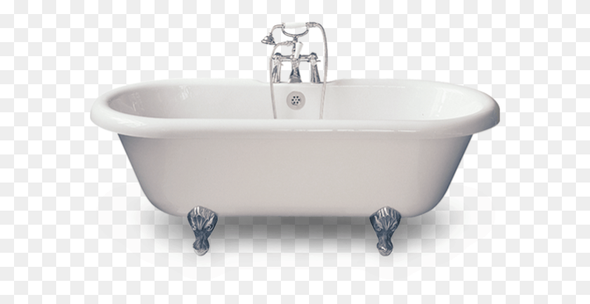 585x373 Clawfoot Tub Bathtub, Indoors, Sink HD PNG Download