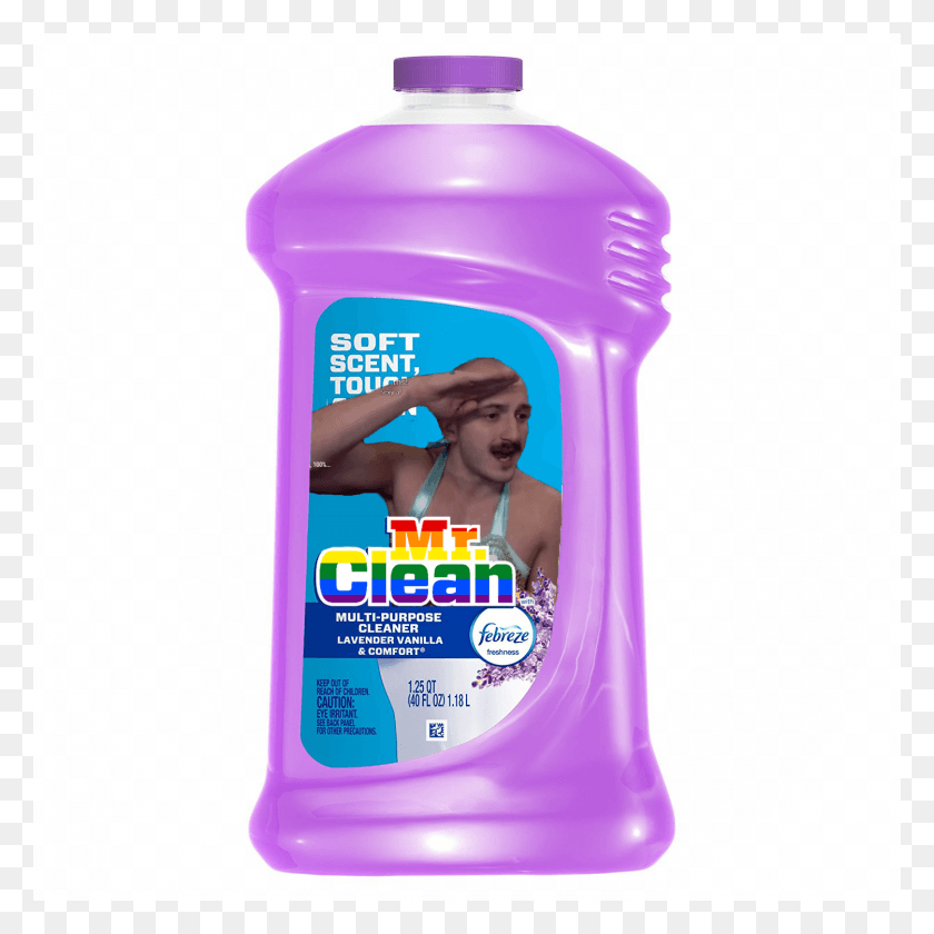 1500x1500 Clean Mr. Clean, Bottle, Person, Human HD PNG Download