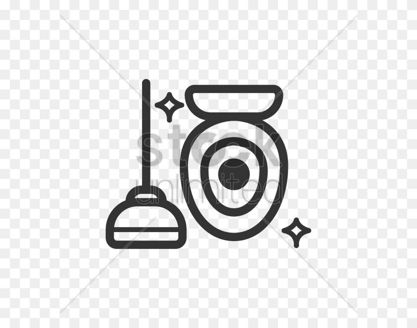 600x600 Clean Toilet Bowl With Plunger Vector Image Clip Art, Bow, Sewing, Electronics HD PNG Download