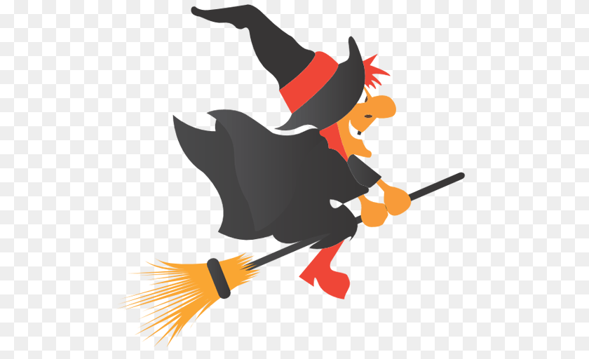 512x512 Clean Witch Cliparts, People, Person, Broom Sticker PNG