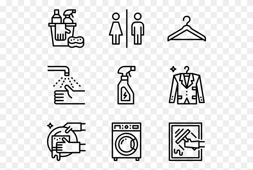 529x505 Cleaning And Housework Coding Language Icons, Gray, World Of Warcraft HD PNG Download