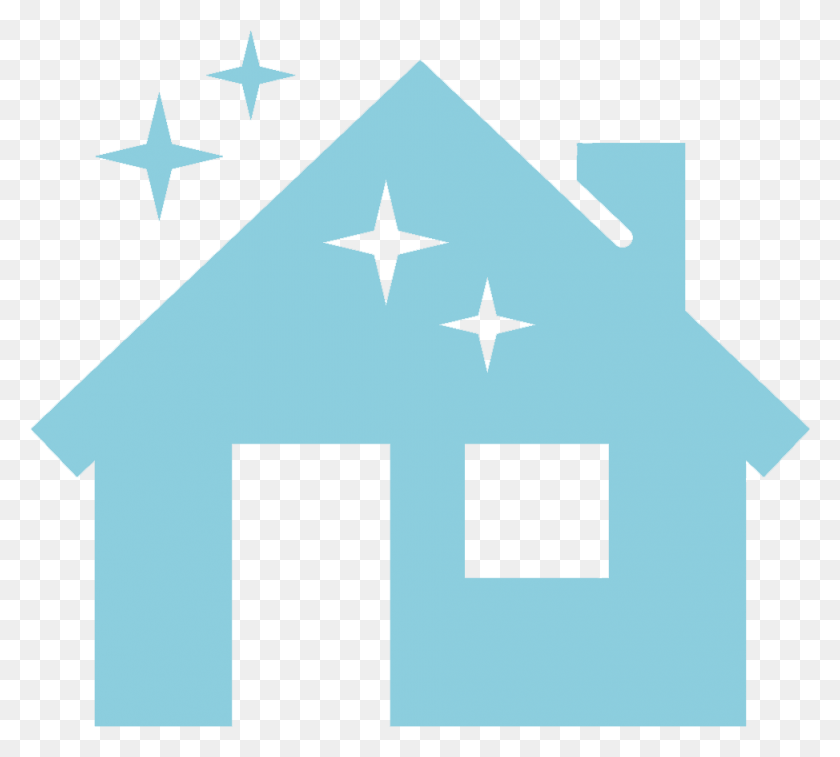 974x871 Значок Уборки Home Blue Home Клининговая Компания Значок, Символ, Звездный Символ Hd Png Скачать