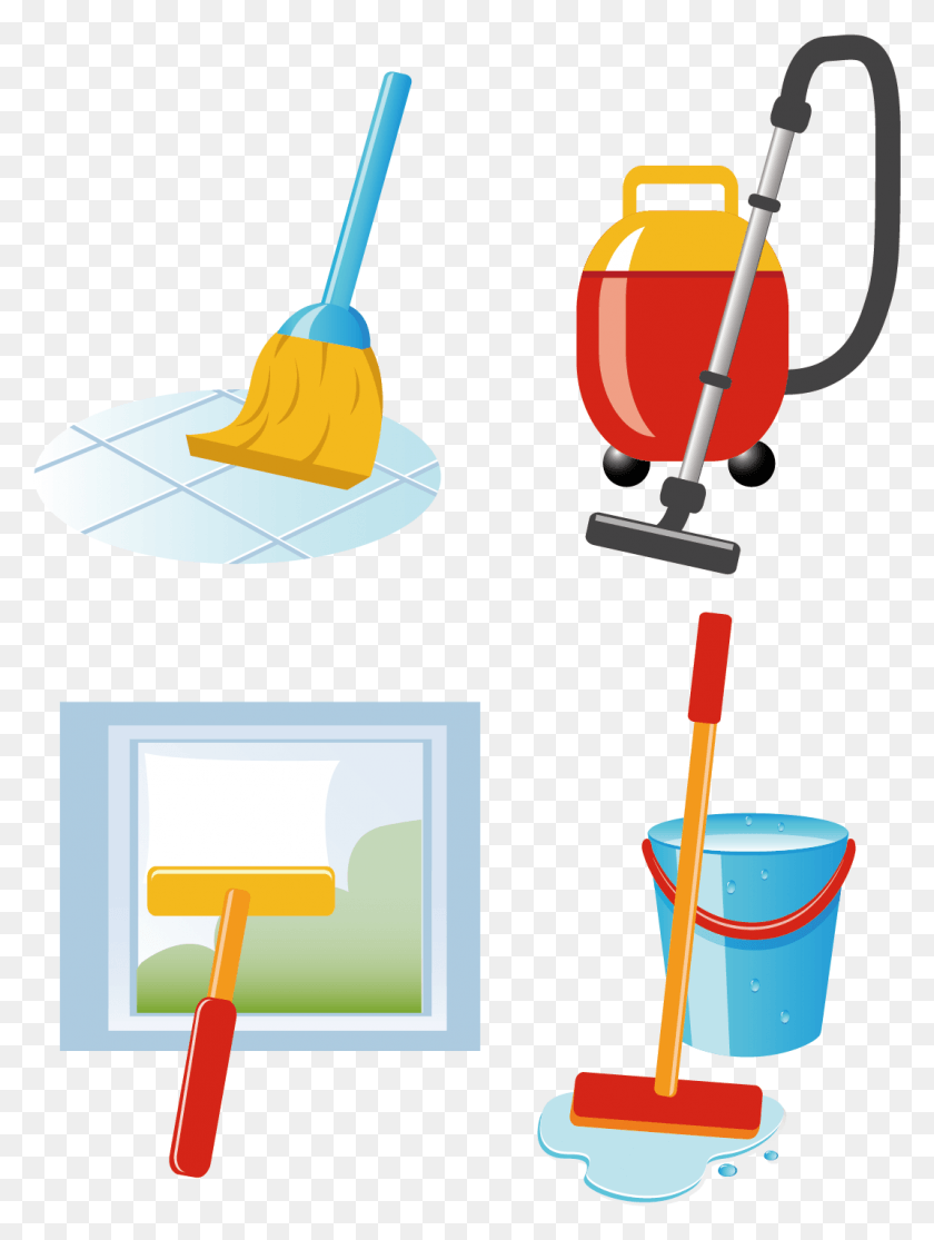 1069x1447 Cleaning Vacuum Cleaner Laundry Clip Art Cleaning Vector, Bucket, Broom, Washing HD PNG Download