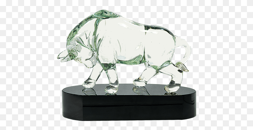 464x372 Clear Art Glass Bull Indian Rhinoceros, Mammal, Animal, Wildlife HD PNG Download