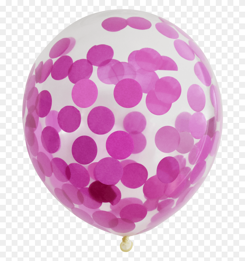 691x832 Clear Balloons With Pink Confetti Pink Confetti Balloons, Sphere, Purple, Rug HD PNG Download