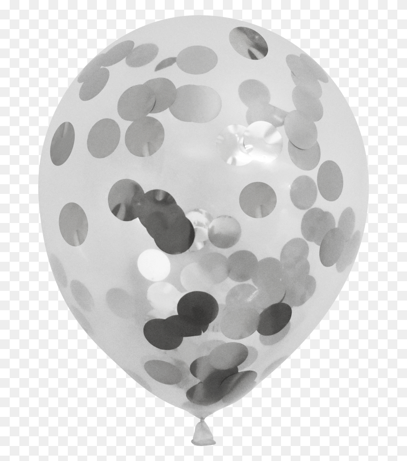 685x891 Clear Balloons With Silver Confetti Confetti Balloon Silver, Ball, Golf Ball, Golf HD PNG Download