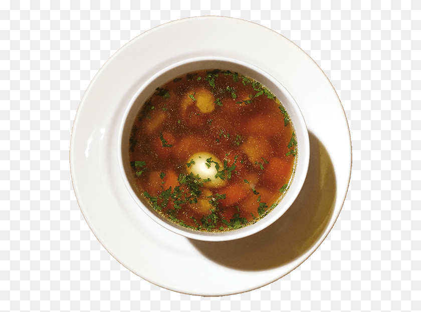 566x563 Clear Chicken Soup Broth, Bowl, Dish, Meal HD PNG Download