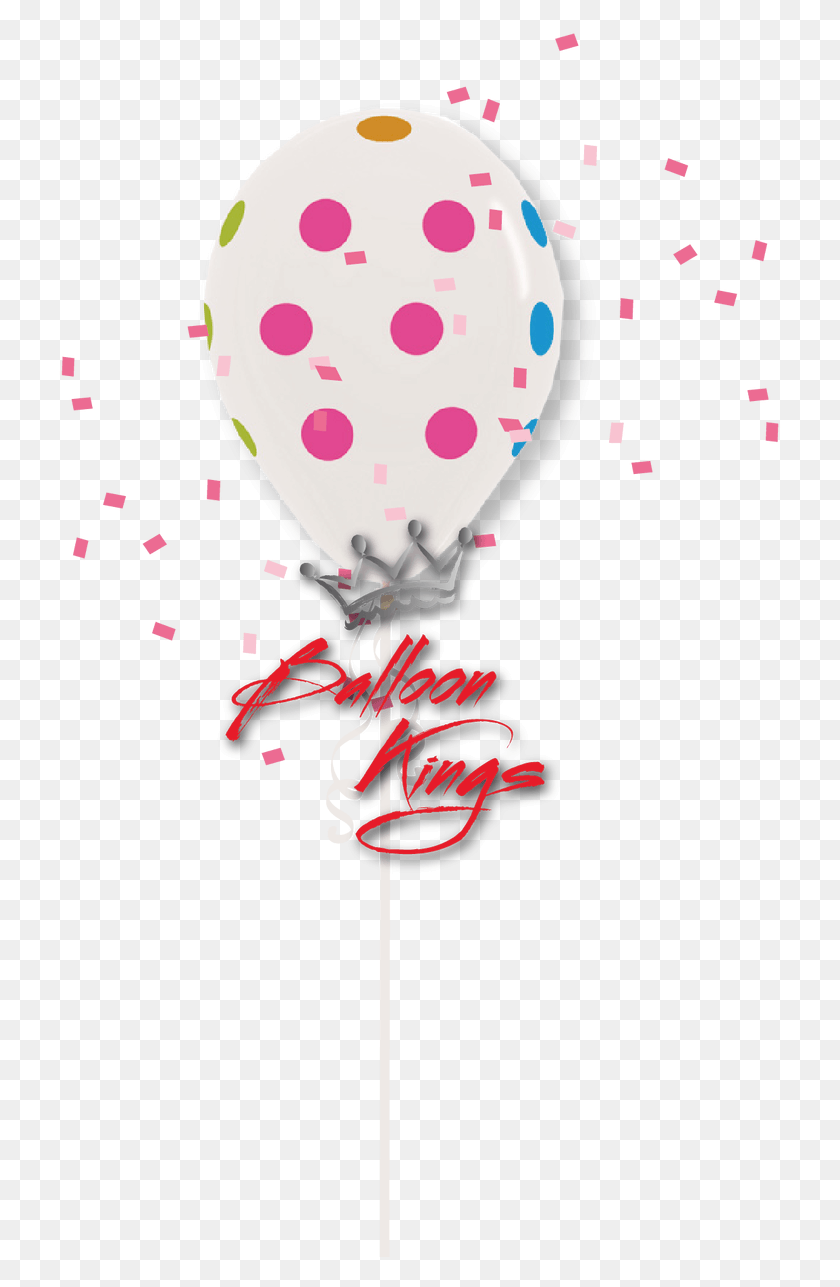723x1227 Clear Multicolor Polka Dots Birthday Girl Balloon, Paper, Confetti, Ball HD PNG Download