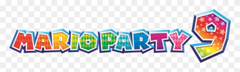 1212x300 Clearlogo Clearlogo Ribbon Mario Party 9 Title, Text, Graffiti, Label HD PNG Download