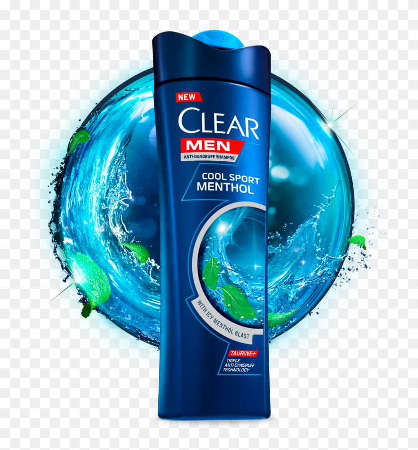 1333x1444 Clearmen Coolsportmenthol 315ml Fop 1522664 Clearhaircare Com Anti Hair Fall, Bottle, Cosmetics, Shampoo HD PNG Download