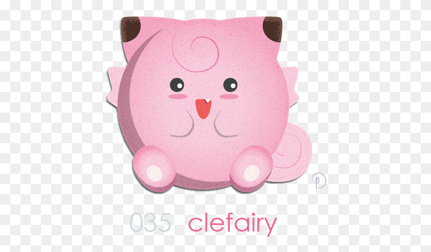433x433 Clefairy So Stuffed Toy, Text, Piggy Bank, Cushion Descargar Hd Png