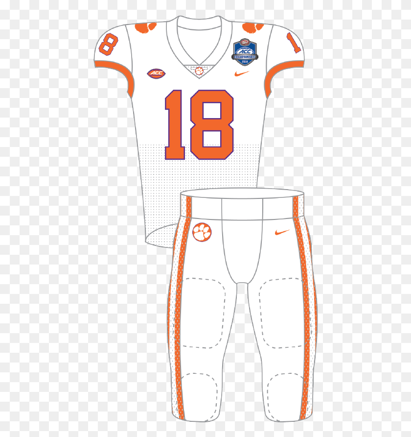460x832 Clemson 2018 White North Carolina, Clothing, Apparel, Label HD PNG Download