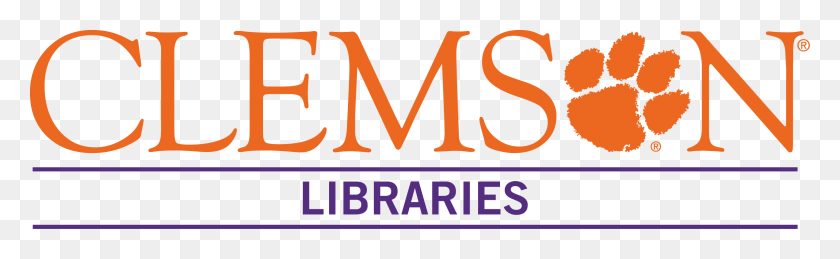 2350x602 Clemson Libraries Word Mark Clemson Libraries Logo, Alphabet, Text, Label HD PNG Download