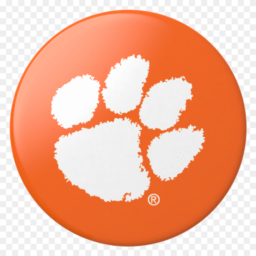 823x823 Clemson Paw Black And White Clemson Paw, Stain, Food, Logo HD PNG Download