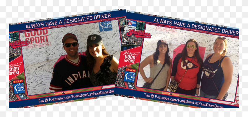 964x419 Cleveland Indians Fans Always Have A Designated Driver Banner, Person, Sunglasses, Accessories HD PNG Download