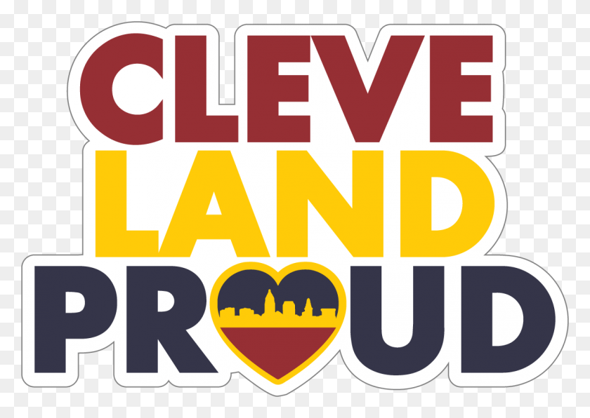 1114x766 Cleveland Proud 5 Wide Winegold Magnet Graphic Design, Label, Text, Alphabet HD PNG Download