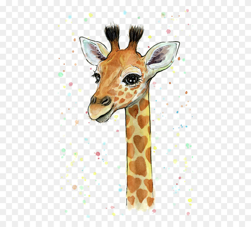 452x700 Click And Drag To Re Position The Image If Desired Baby Giraffe Art, Wildlife, Animal, Giraffe HD PNG Download