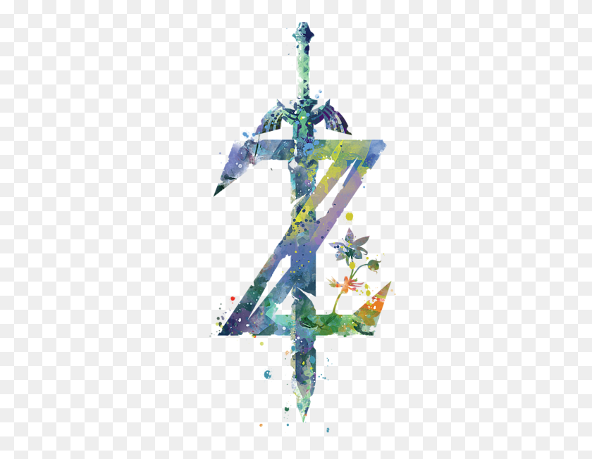 284x592 Click And Drag To Re Position The Image If Desired Breath Of The Wild Art, Cross, Symbol HD PNG Download