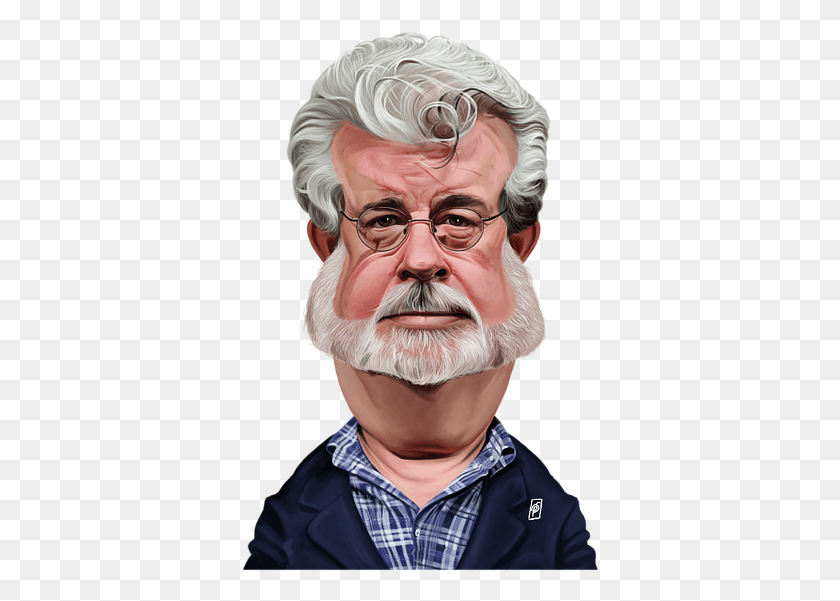 357x541 Click And Drag To Re Position The Image If Desired George Lucas Caricatura, Head, Face, Person HD PNG Download