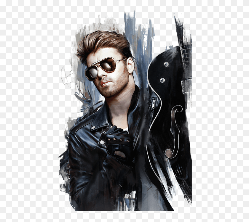 456x690 Click And Drag To Re Position The Image If Desired George Michael Art, Clothing, Apparel, Sunglasses HD PNG Download