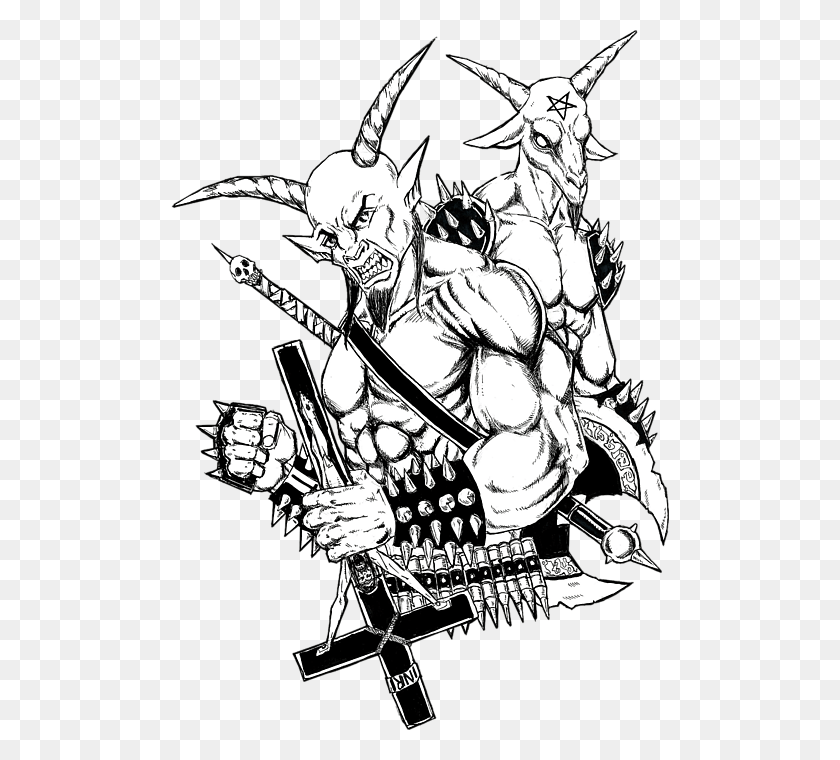 498x700 Click And Drag To Re Position The Image If Desired Goatlord And Baphomet Art, Hand, Knight, Samurai HD PNG Download