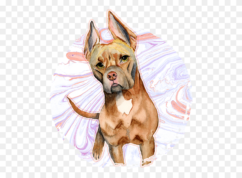 499x560 Click And Drag To Re Position The Image If Desired Watercolor Painting, Bulldog, Dog, Pet HD PNG Download