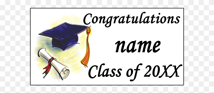 605x305 Click For Larger Picture Of Personalized Graduation Graduation Cap And Diploma, Text, Clothing, Apparel HD PNG Download