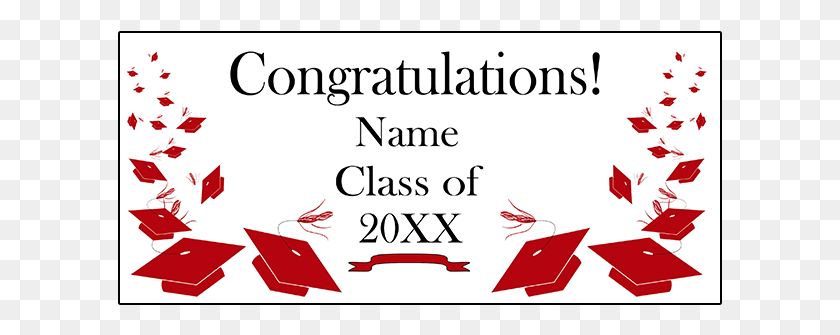 605x275 Click For Larger Picture Of Personalized Red Mortarboard Illustration, Text, Alphabet, Book HD PNG Download