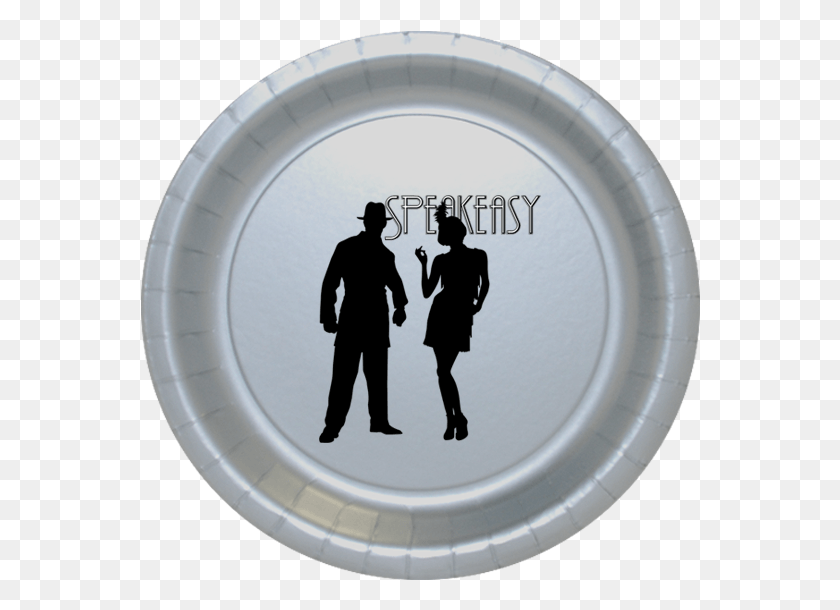 560x550 Click For Larger Picture Of Roaring 2039s Dinner Plate Silhouette, Person, Human, Clock Tower HD PNG Download