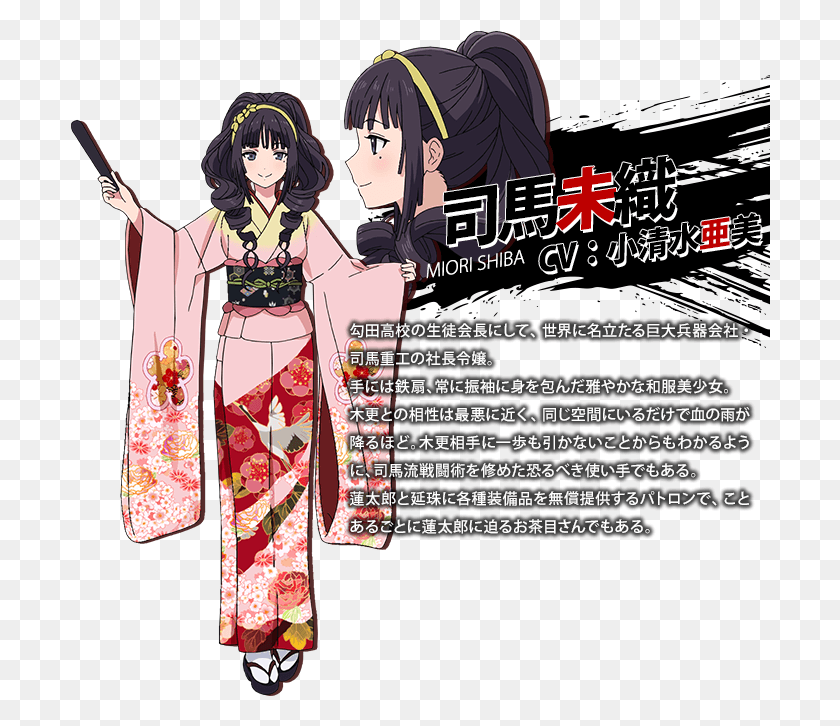 700x666 Click Here For Black Bullet Character Sheets Shiba Miori, Clothing, Apparel, Robe HD PNG Download